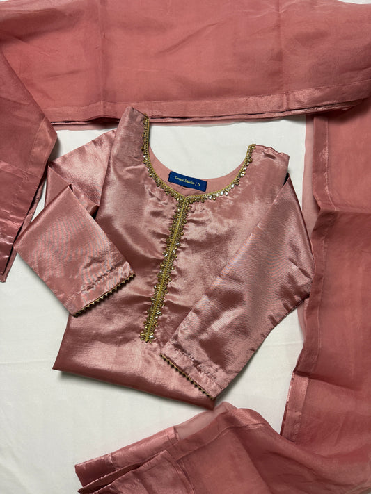 Farshi Shalwar - Teapink